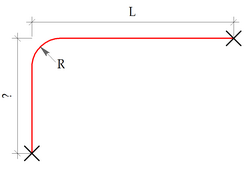 Схема расчёта Г образного компенсатора